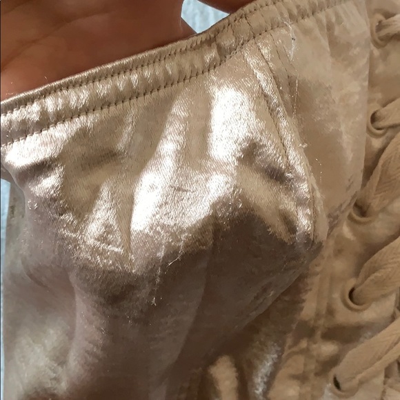 Satin strapless lace-up corset - Picture 4 of 4